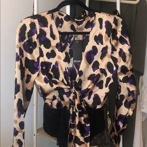 Cheetah Blouse Bodysuit